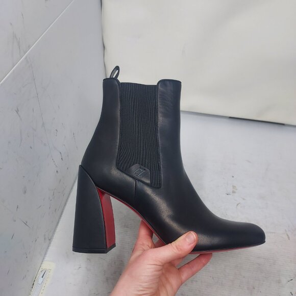 Christian Louboutin Black Leather Turelastic Chelsea Boot - Picture 3 of 16